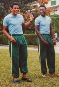 A incrível dupla Pelé e Garrincha.