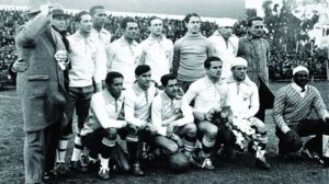 A seleção brasileira na Copa de 1930.