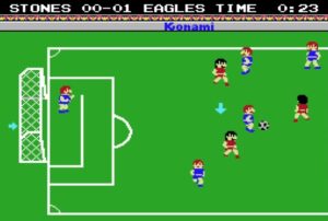 O jogo Konami's Soccer de 1985.